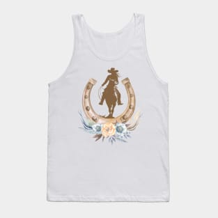 Western Country Equestrian Horseback Riding Cowgirl Tank Top